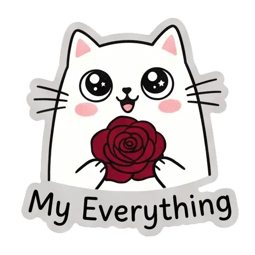 cat, cat lover, romantic, love, cute, WhatsApp stickers, stickers, love message (12)